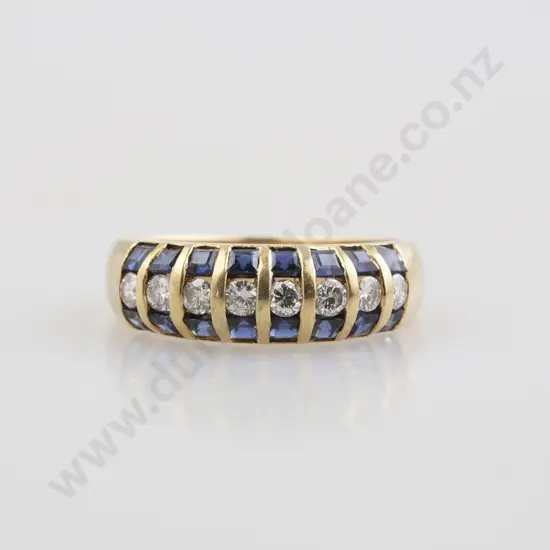 18ct 24stone Sapphire and Diamond Band Ring