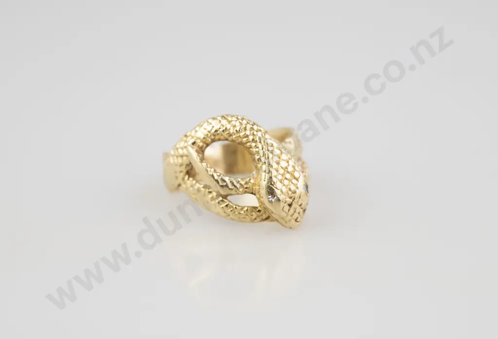 14ct Snake Coil Ring Image 1++