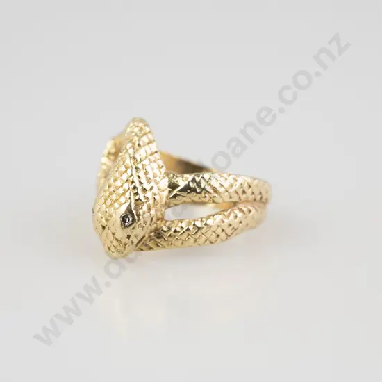 14ct Snake Coil Ring
