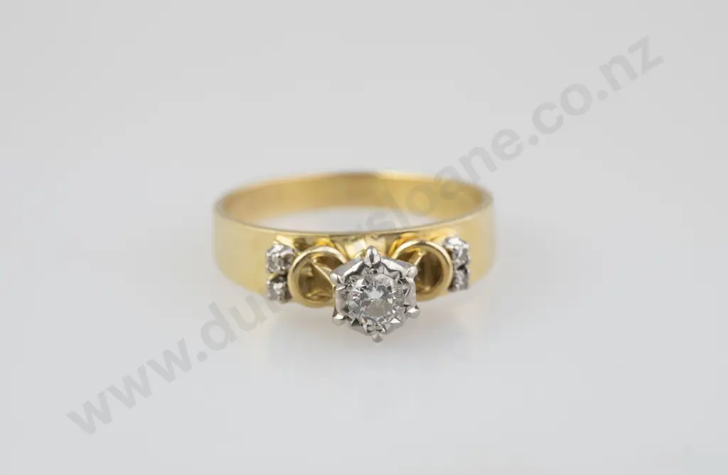 18ct Solitaire Diamond Ring Image 1++