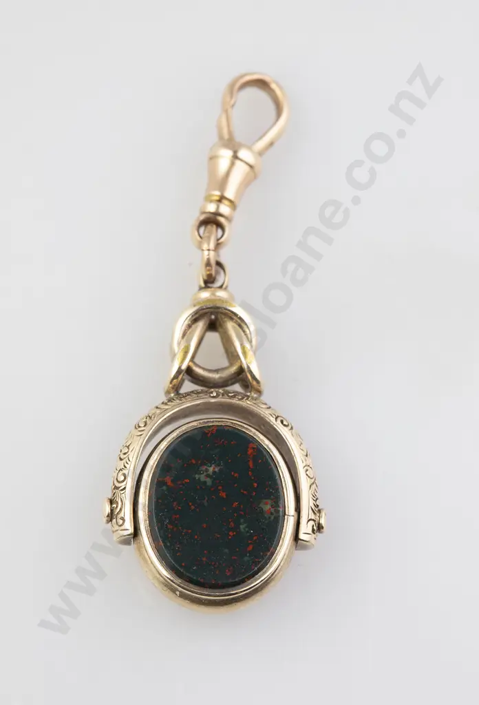 9ct Gold Framed Swivel Fob Image 1++