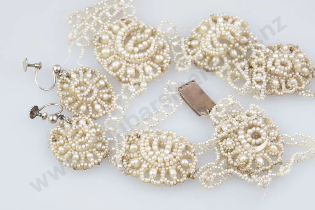 Victorian All Seed Pearl Necklace Image 1++