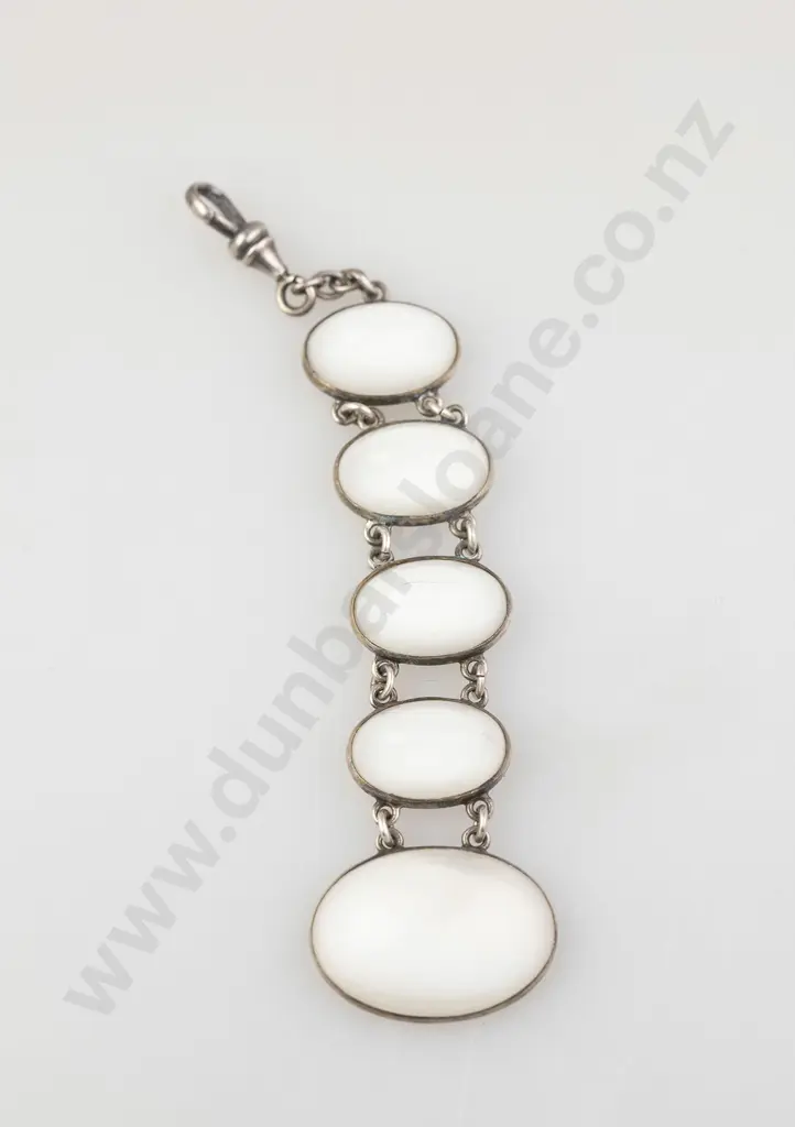 Edwardian S/S Five Moonstone Fob Pendant Image 1++