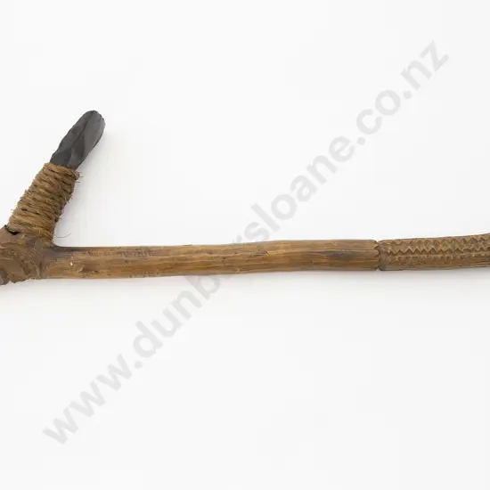 Stone Toki Adze on Wooden Shaft
