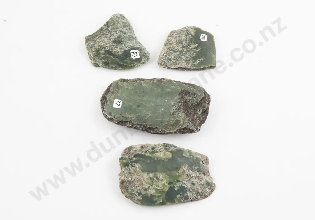 Four Pounamu Toki Fragments (Y-Number pending) Image 1++