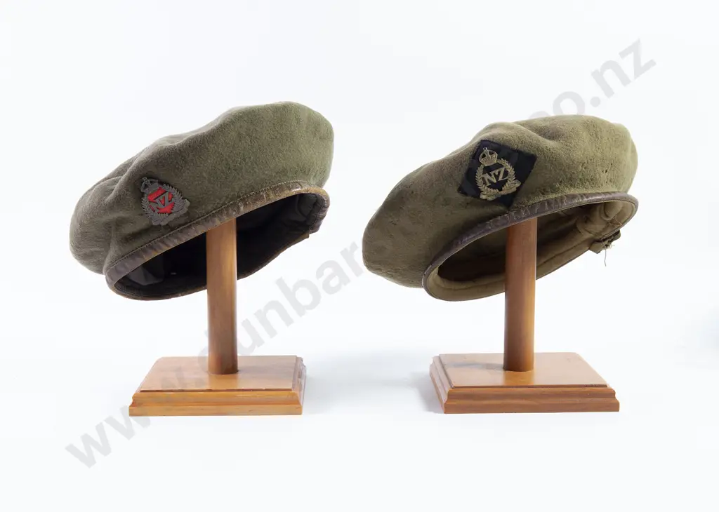 Two WWII Army Khaki Berets Image 1++