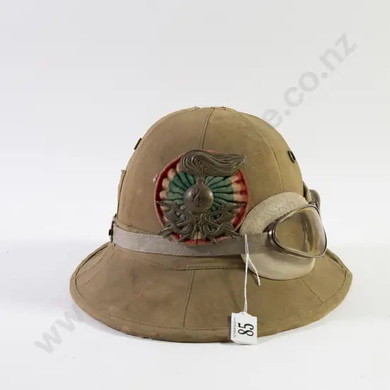 WWII Italian 4th Rgt Bersaglieri Pith Helmet