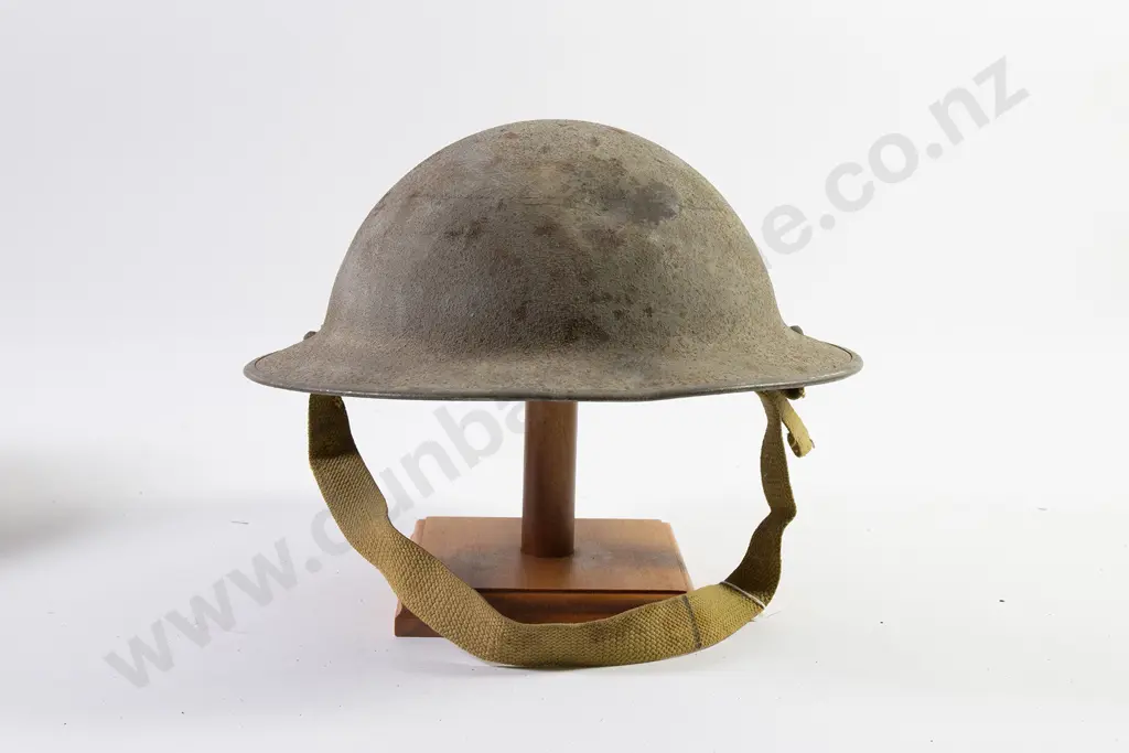 Two WWII Brodie Steel Helmets Image 1++