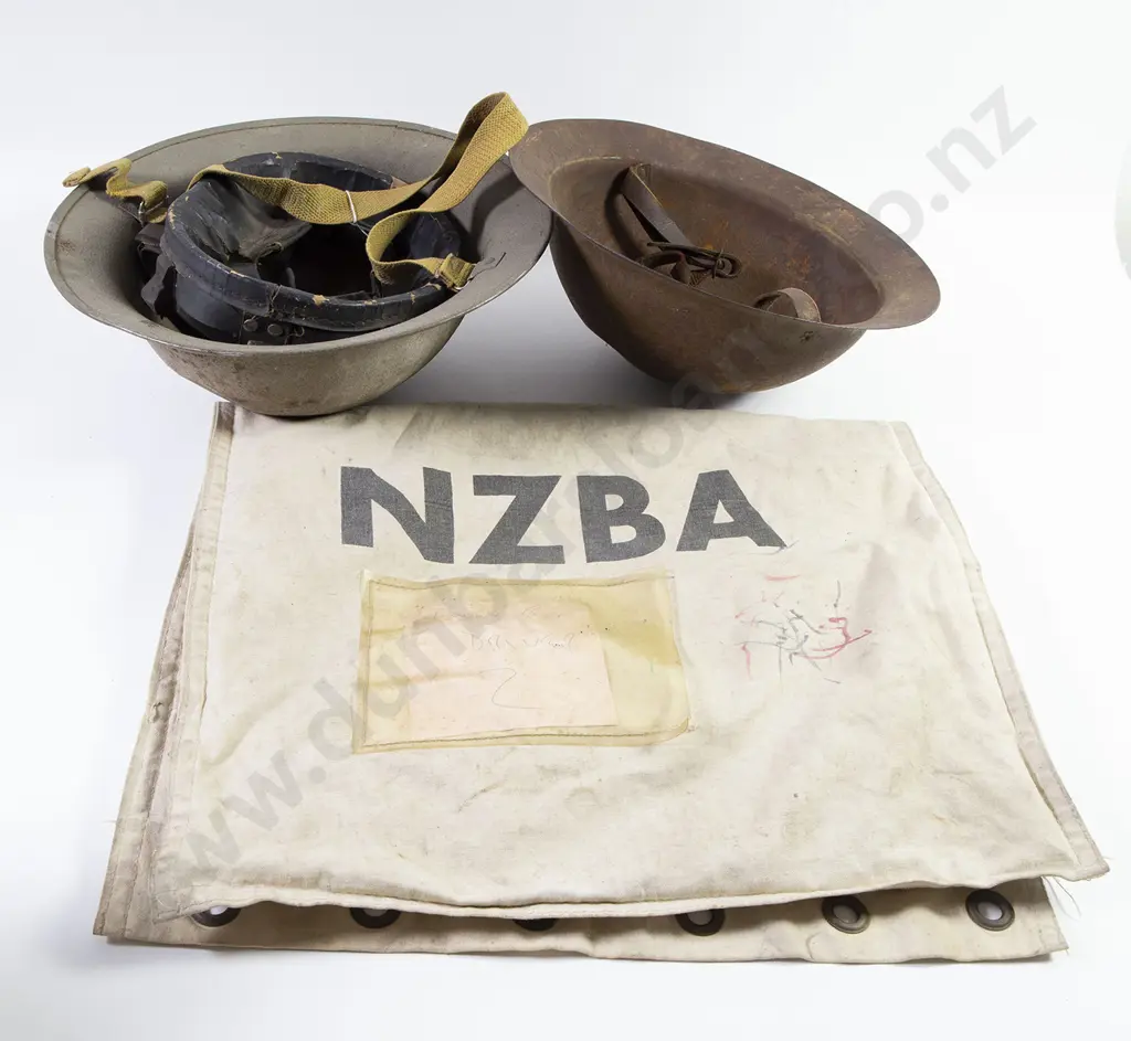 Two WWII Brodie Steel Helmets Image 1++