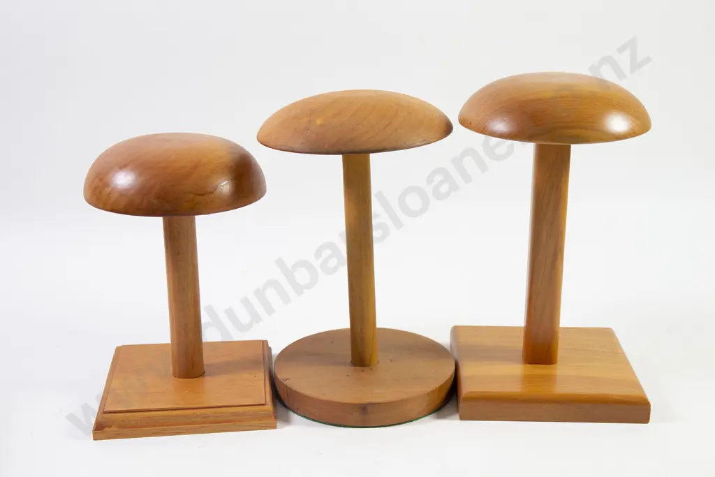 Three Turned Kauri Hat Stands Image 1++