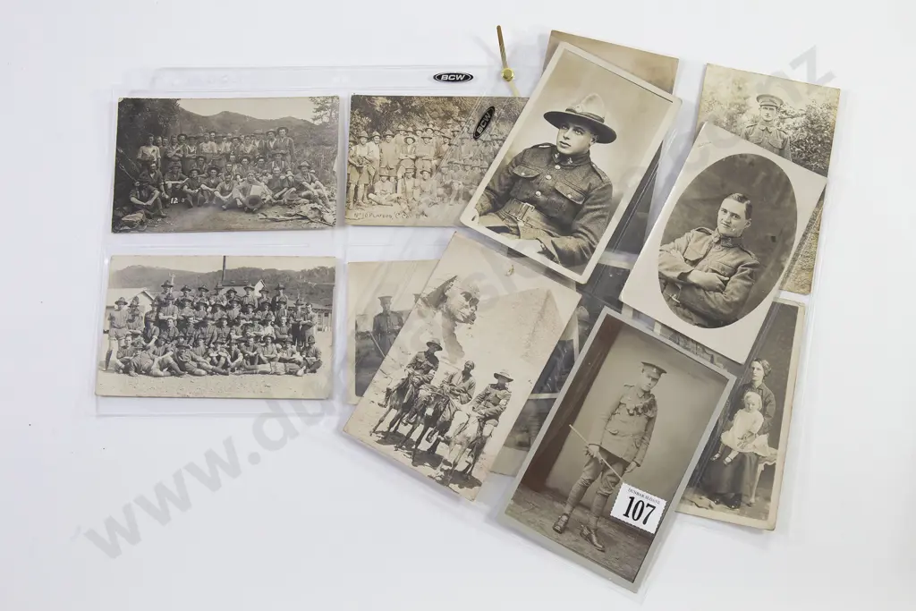 Twelve WWI Military Image Postcards Image 1++