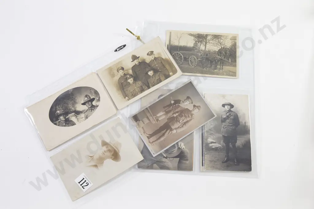 Twelve WWI Military Image Postcards Image 1++