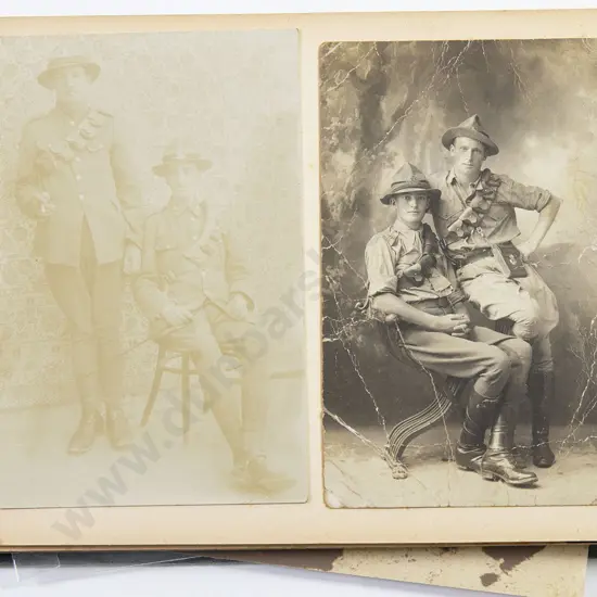 Small Album NZ WWI Military Snapshot Photographs and Postcards