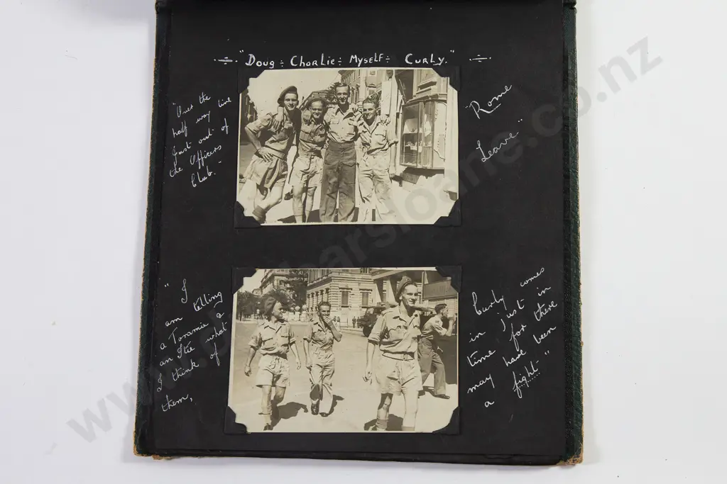 Small Album NZ WWII Military Snapshot Photographs & Postcards Image 1++