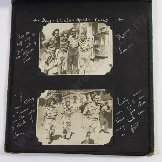 Small Album NZ WWII Military Snapshot Photographs & Postcards