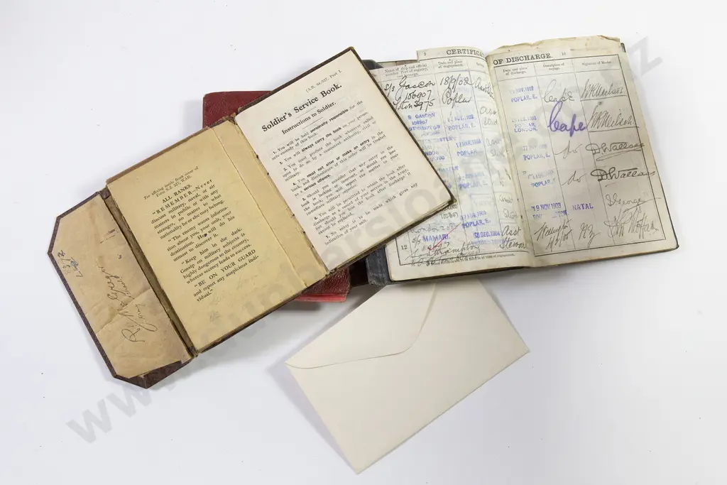 Three Soldiers Pay Books and Discharge Image 1++