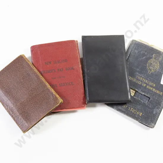 Three Soldiers Pay Books and Discharge