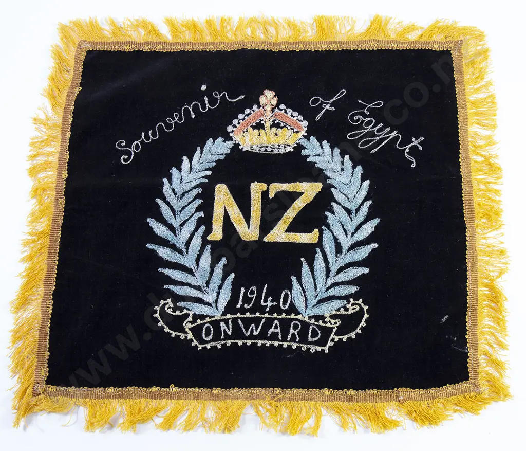 WWII Souvenir of Egypt Cushion Cover Image 1++
