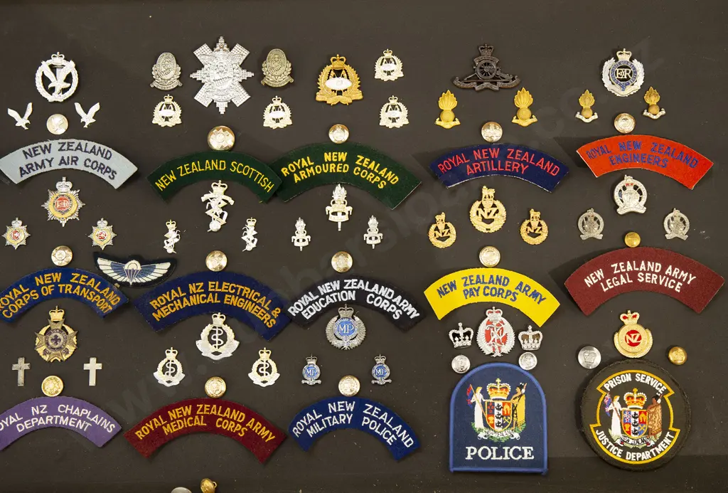 Display Collection of NZ Regimental Corps Insignia Image 1++