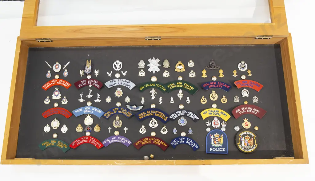 Display Collection of NZ Regimental Corps Insignia Image 1++
