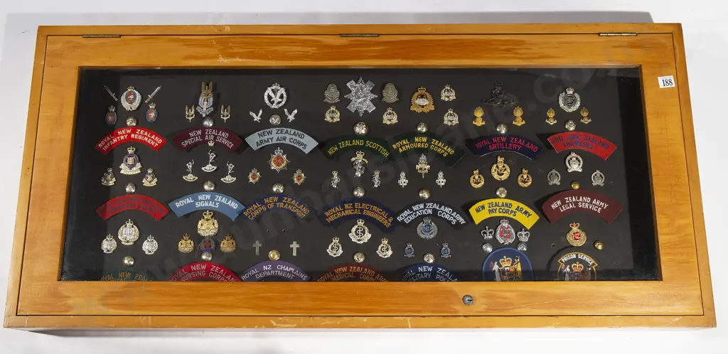 Display Collection of NZ Regimental Corps Insignia Image 1++