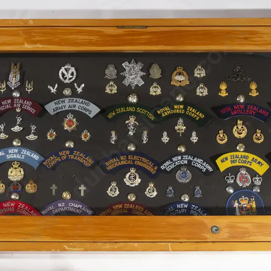 Display Collection of NZ Regimental Corps Insignia
