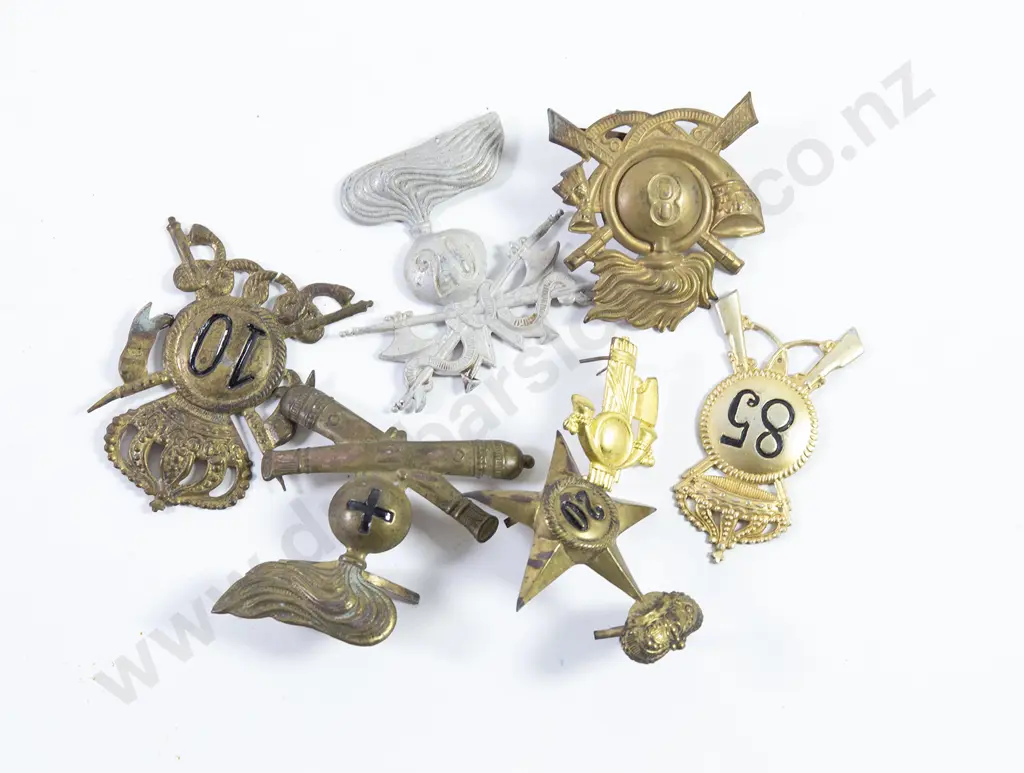 Seven Italian Military Hat Badges Image 1++