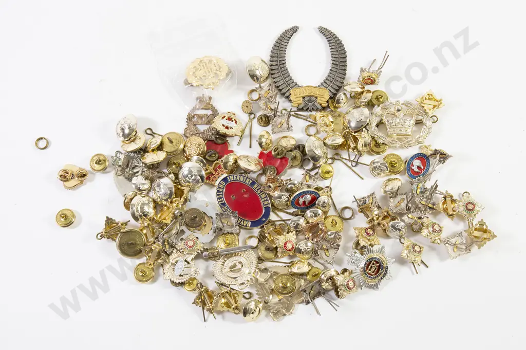 Collection Modern NZ Military Regimental Badges and Buttons Image 1++