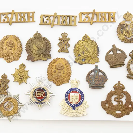 WWI NZ Regimental & Service Corps Cap Badges (24)