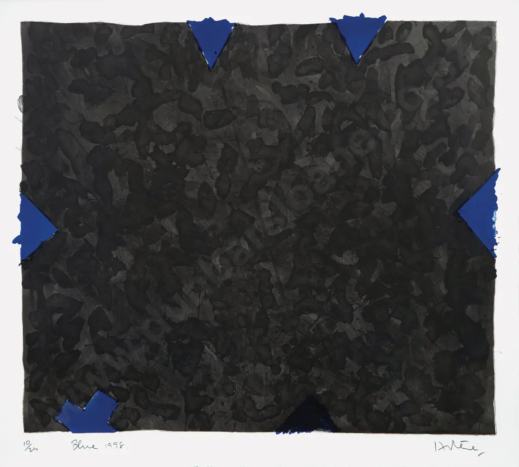 Ralph Hotere (1931-2013) - Blue Image 1++