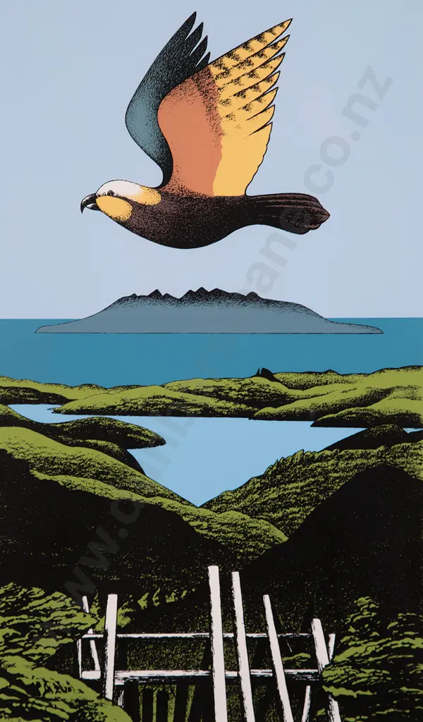 Don Binney (1940-2012) - Kaiaraka Kaku / Great Barrier Image 1++