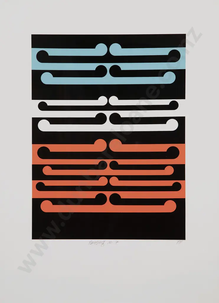 Gordon Walters (1919-95) - Painting No. 7. Image 1++