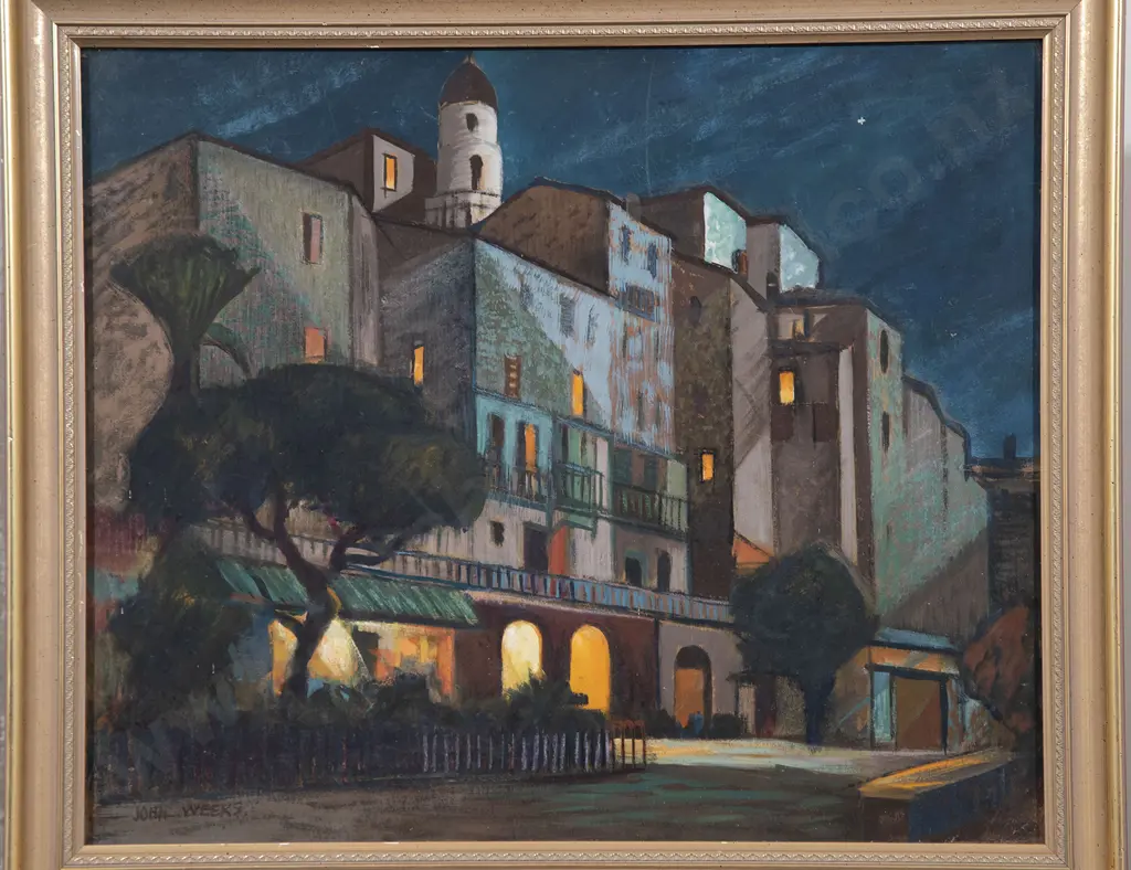 John Weeks (1888-1965) - Moonlight and firelight Dermnat Image 1++