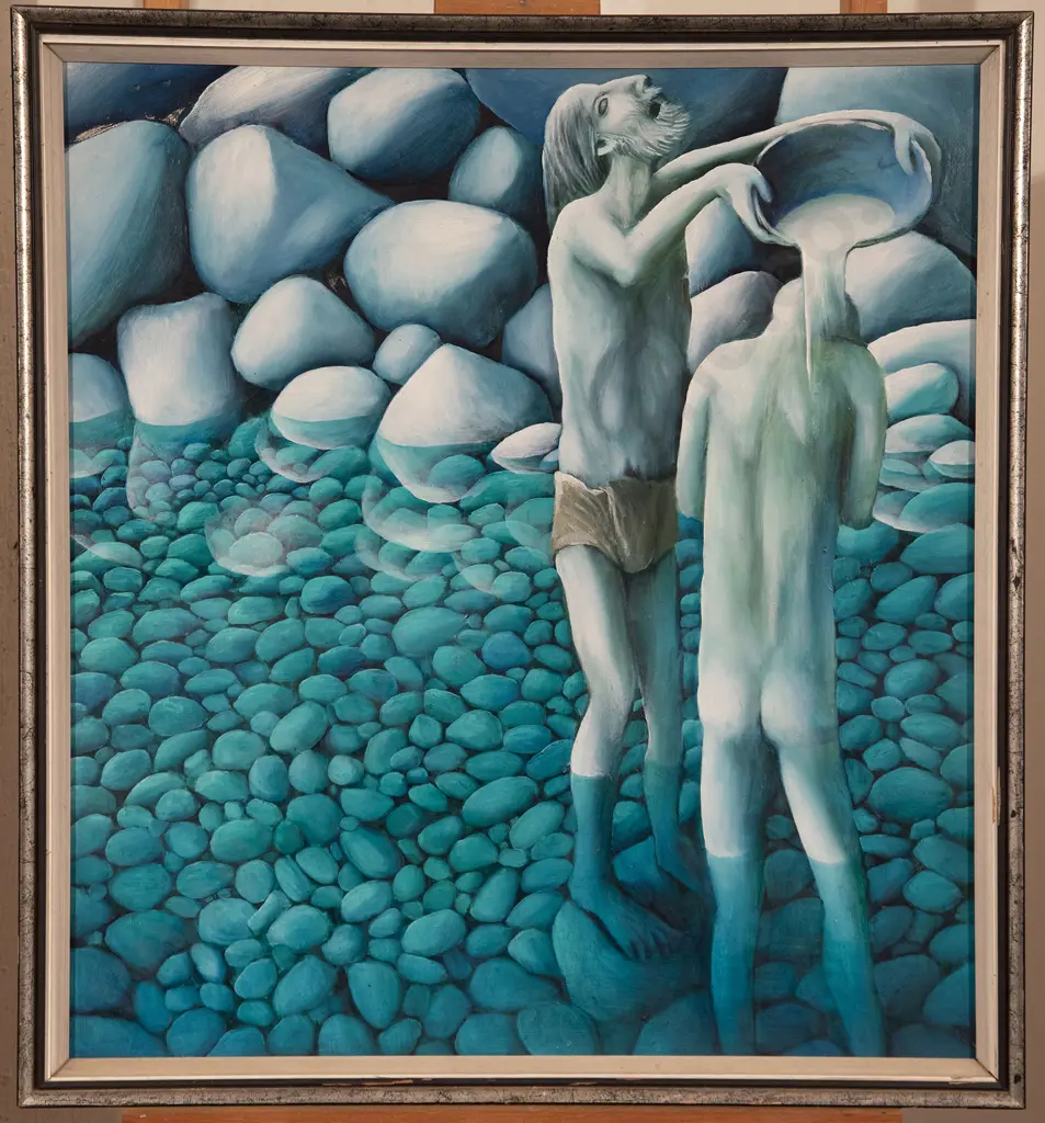 Michael Smither (b 1939) - Study for Baptism of Christ Image 1++