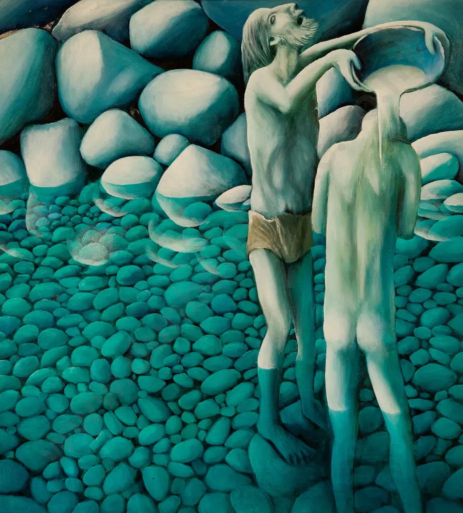 Michael Smither (b 1939) - Study for Baptism of Christ Image 1++