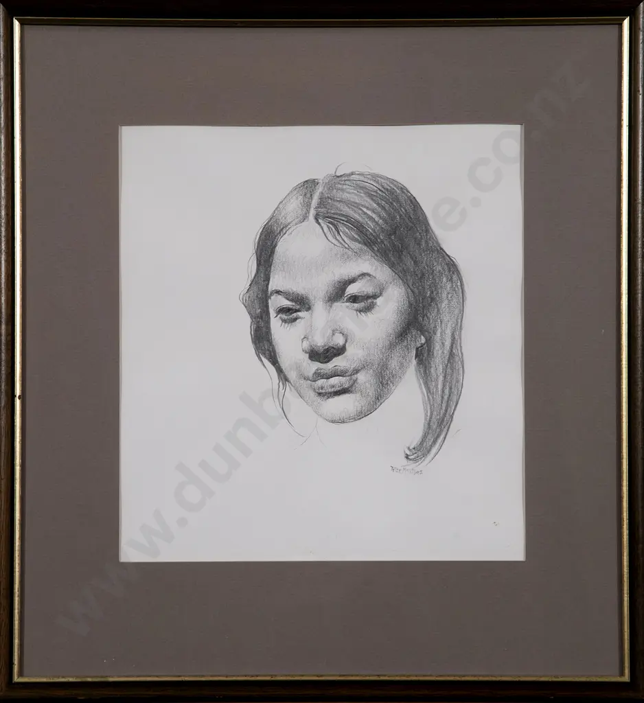Peter McIntyre (1910-95) - Head of Maori Girl Image 1++