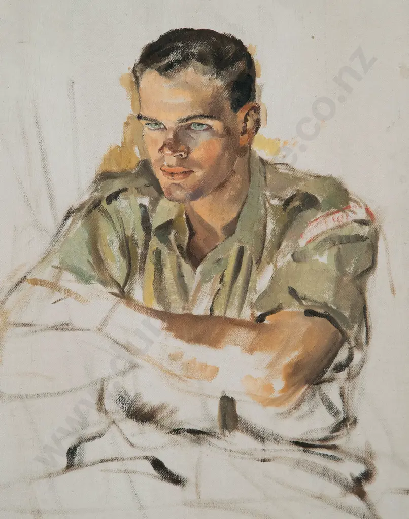 Peter McIntyre (1910-95) - New Zealand Solider Image 1++