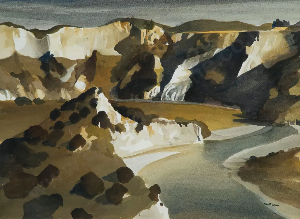 Peter McIntyre (1910-95) - Rangitikei River Image 1++