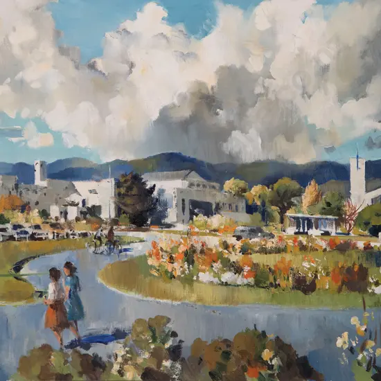 Peter McIntyre (1910-95) - Lower Hutt Library and Gardens