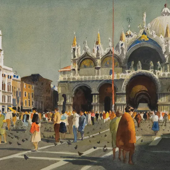Peter McIntyre (1910-95) - St Mark's Square Venice
