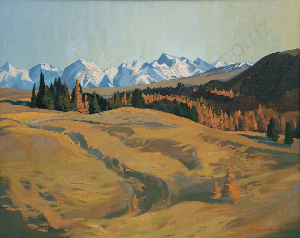 Colin Wheeler (1919-2012) - Ben Ohau Range near Tekapo township Image 1++