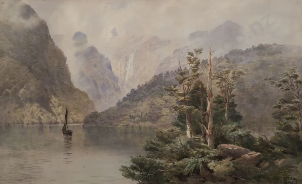 John Gully (1819-88) - Mitre Peak Image 1++