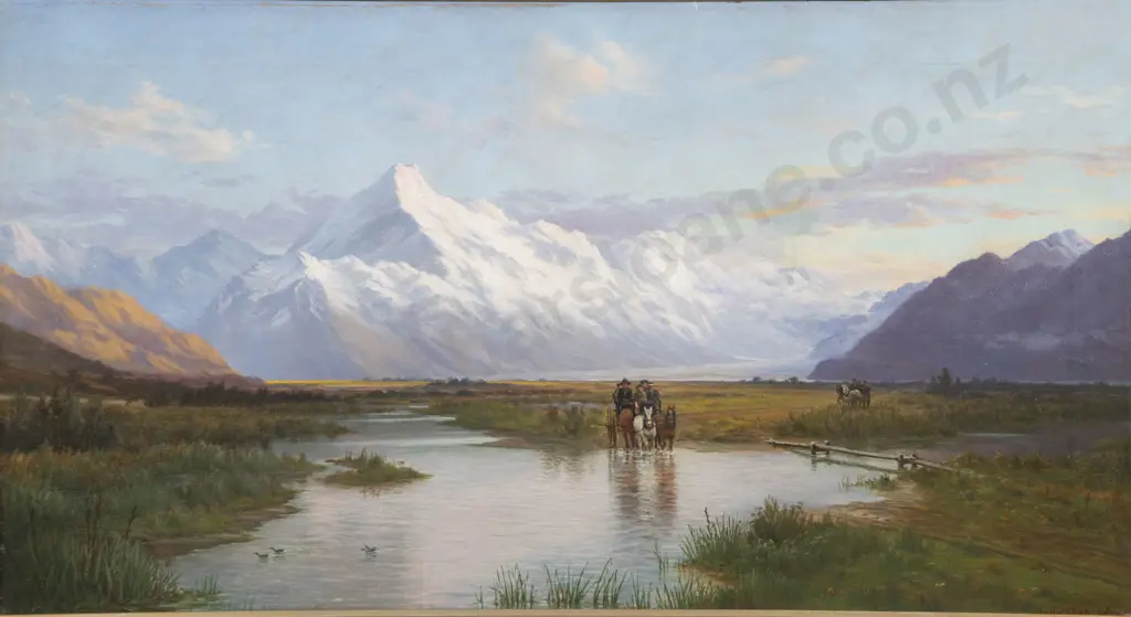 John Gibb (1831-1909) - Mt Cook from Tasman Valley Image 1++