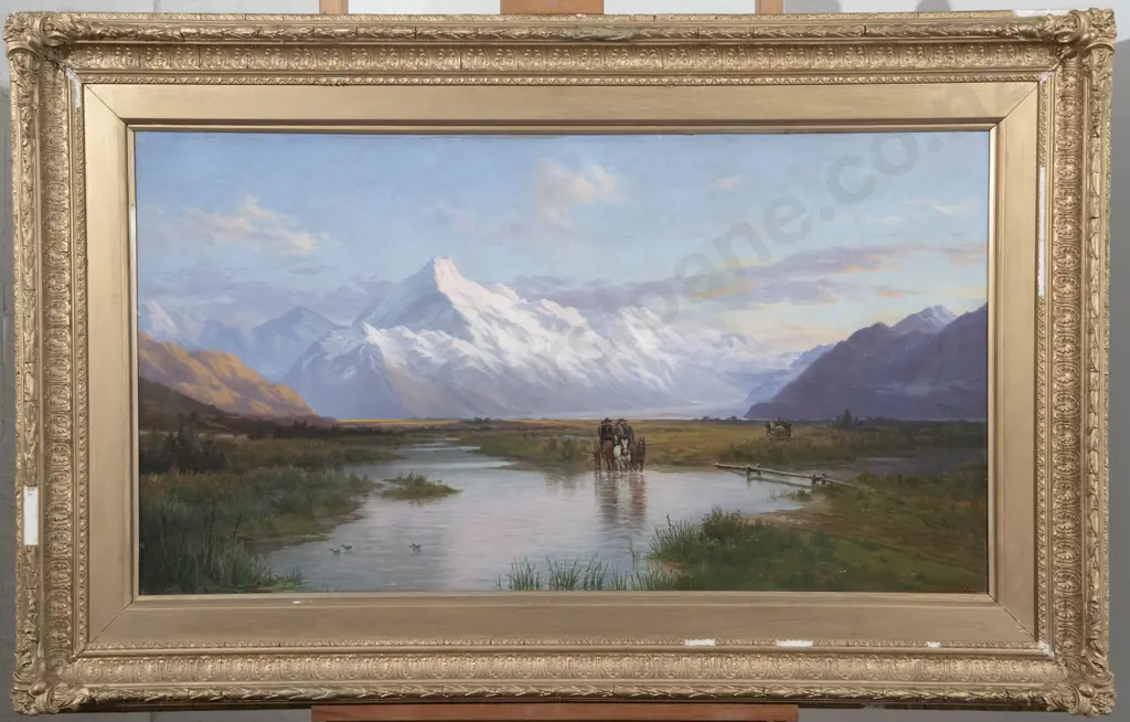 John Gibb (1831-1909) - Mt Cook from Tasman Valley Image 1++