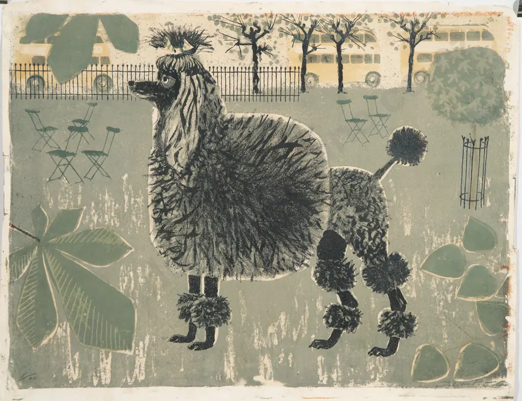 Juliet Peter (1915-2009) - Poodle Hyde Park Image 1++