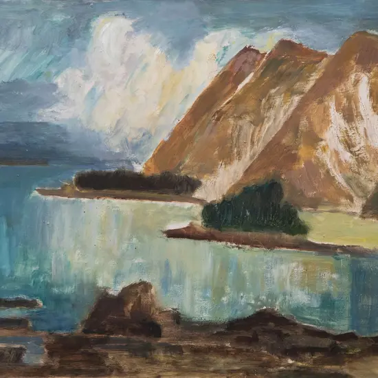 Gwen Knight (1888-1974) - Wellington Harbour towards Pencarrow