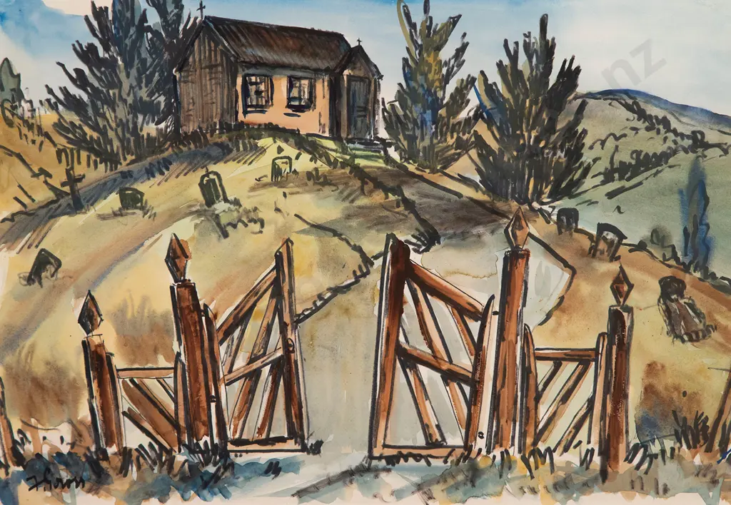 Frank Gross (1908-63) - Untitled (Country Cottage) Image 1++