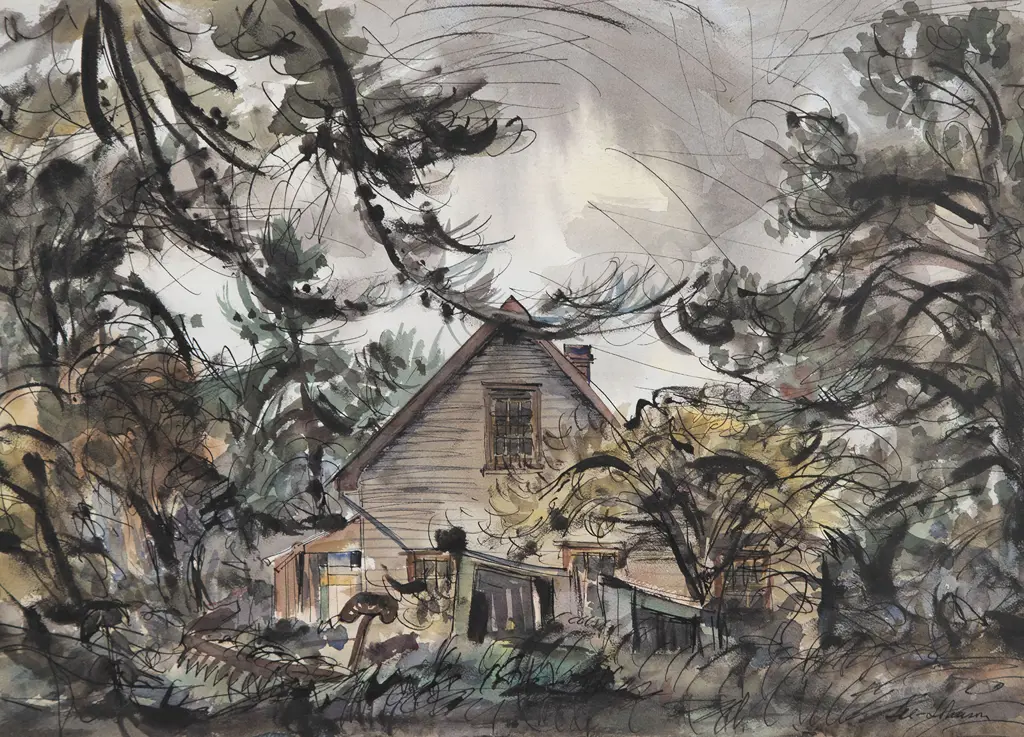 Eric Lee Johnson (1908-93) - House at Port Albert Image 1++