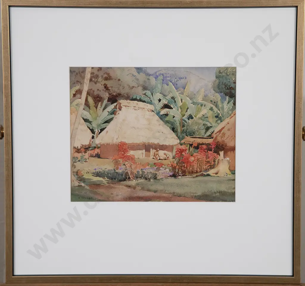 Cedric Savage (1901-69) - Fijian Landscape Image 1++