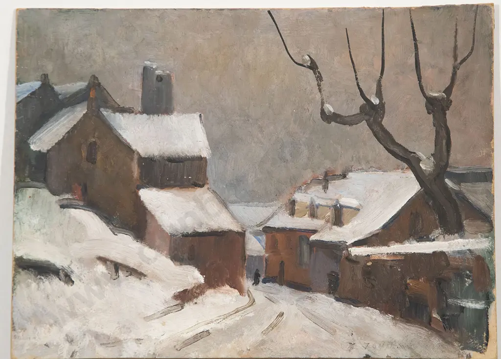John Weeks (1888-1965) - Untitled (Farmer with Cattle) Image 1++